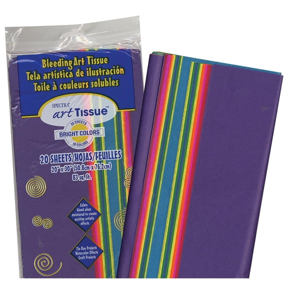 Pacon Spectra Art Tissue Sheet, 20/Pkg., Bright Colors