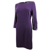 DKNY Women's Long-Sleeve Sheath Dress (10, Aubergine)