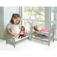 thumbnail image 3 of Badger Basket 1-2-3 Convertible Bunk Bed, Baskets & Stick-On Decals for 20 inch Dolls - Gray, 3 of 10