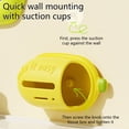 thumbnail image 4 of Porta rollos de papel impermeable de montaje en pared con ventosa, material EVA, diseño sin perforación, para baño, cocina o dormitorio, 27x15.5x12 cm, amarillo o verde., 4 of 6
