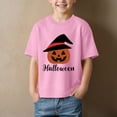 thumbnail image 2 of CMSHTD Halloween Shirts for Kids Boys Short Sleeve Fall, Toddler Boys Children Tops Cute T-Shirts, Pink Size 5-6 Years, 2 of 4