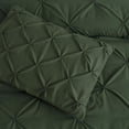 thumbnail image 6 of Chezmoi Collection Sydney 7-Piece Pinch Pleat Comforter Set, Lightweight Pintuck Bedding for All Season, Queen, Forest Green, 6 of 9