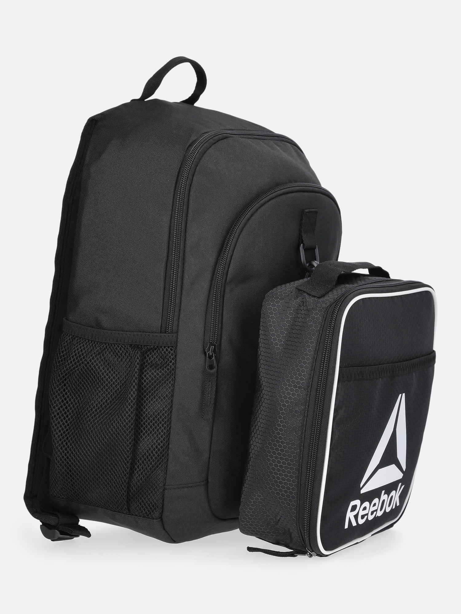 Reebok Kids' Charlie 17" Laptop Backpack and Lunch Bag Set, 2-Piece, Black