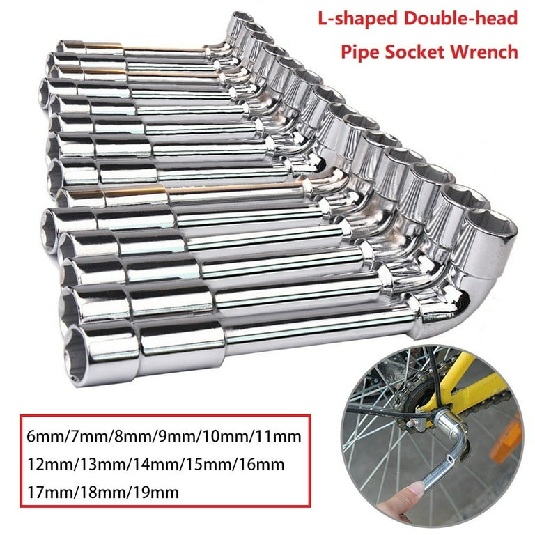 Double head Casing Pipe Socket Wrench L shaped Perforated Elbow 7 Shaped Hex