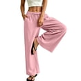 thumbnail image 4 of Dagugfen Athletic Pants for Women Loose Fitted Drawstring Elastic Waist Breathable Summer Casual Workout Full Length Pants, 4 of 8