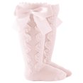thumbnail image 2 of Cheers 1 Pair Baby Girls Socks Double-layer Bow Twist Pattern Autumn Middle Tube Stretchy Lightweight Floor Socks for Home, 2 of 2