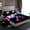 Black Pink Blue, variant on Homewish Baseball Gamer Twin Sheet Sets,American Flag Pattern Twin Fitted Sheet,Blue Red Black Flat Sheet For Kids,Super Cozy Room Decor,3 Pieces
