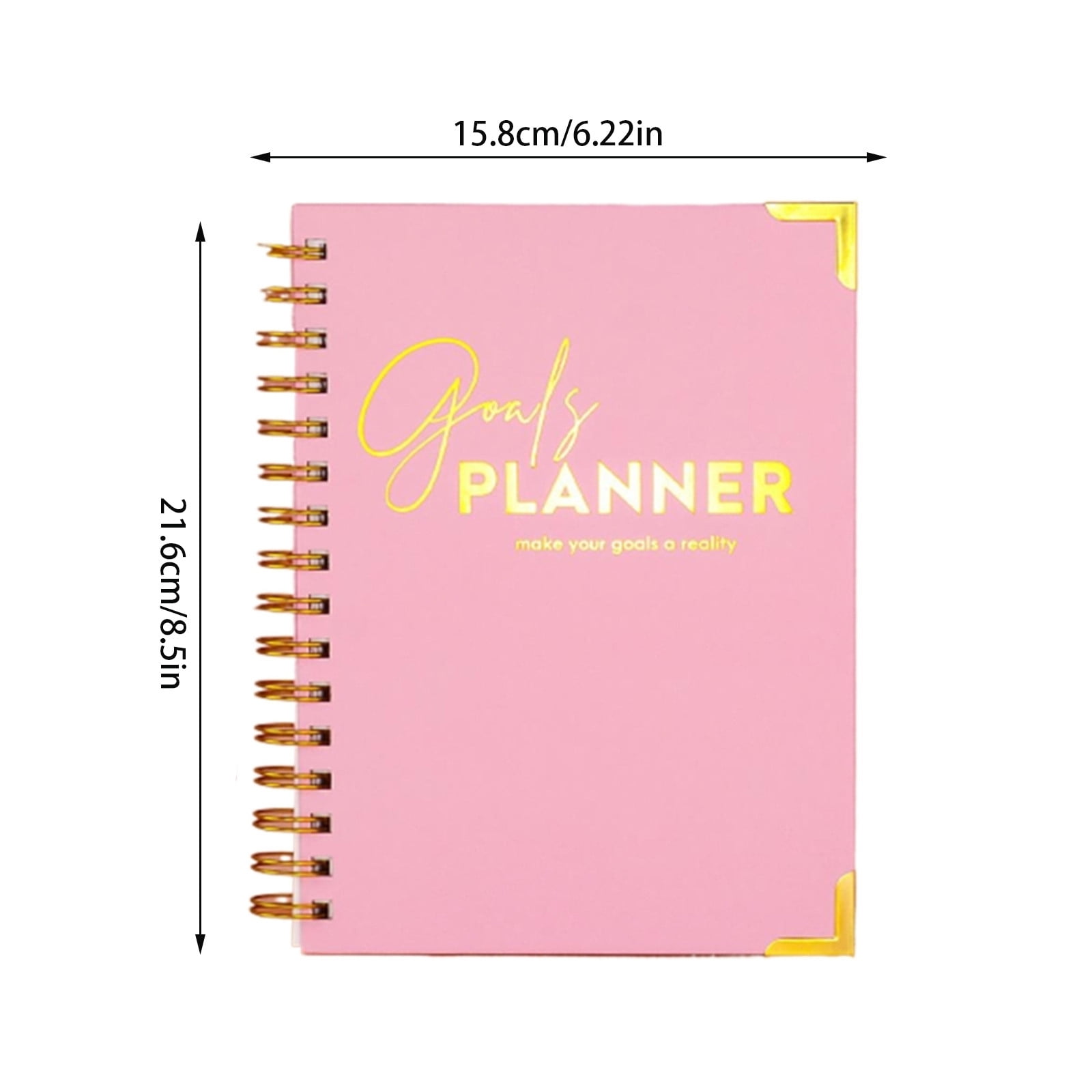 Teacher Planner 2024-2025 Academic Year, Black Daily Weekly and Monthly Lesson Planner for Students and Teachers, Compact Goals Notebook for Easy Storage and Portability
