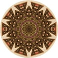 thumbnail image 1 of Ahgly Company Machine Washable Indoor Square Transitional Red Brown Area Rugs, 3' Square, 1 of 7