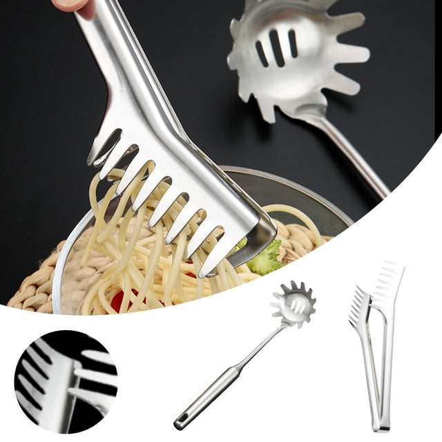 Product Category Tableware Product Title Stainless Steel Spaghetti Tongs for Pasta Serving Durable Kitchen Tongs Stainless Steel Utensil with Wide Grip End