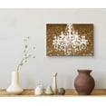 thumbnail image 3 of wall26 Canvas Print Wall Art White Chandelier Silhouette on Brown Glitter Decorative Lights Digital Art Modern Art Chic Relax/Calm Multicolor for Living Room, Bedroom, Office - 12"x18", 3 of 5