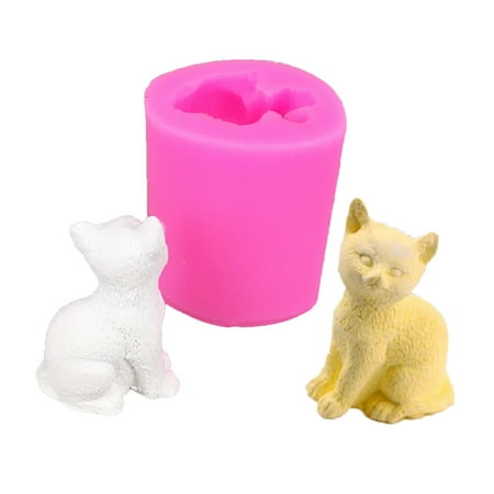 3d Petit Chat Bougie Moule Moule De Savon Moule Chocolat Moule Diy Savon Moules De Decoration De Gateau Outils Walmart Canada