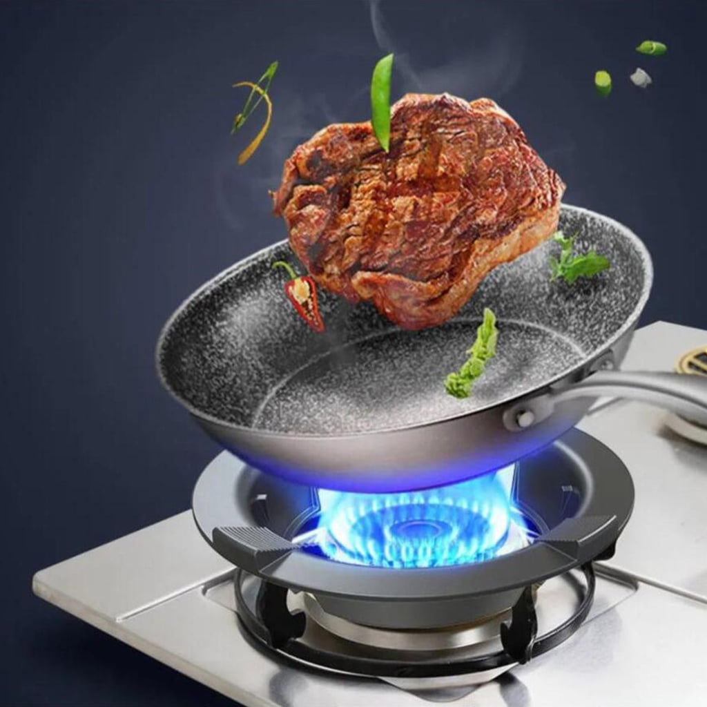 Fiocias Cast Iron Gas Stove Windproof Disk Saving Cover Windshield Bracket for Gas Hobs Style 1