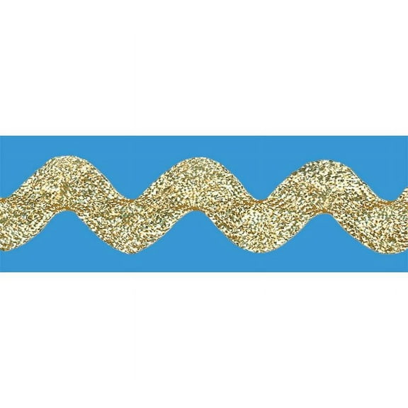 GOLD 7/8 INCH METALLIC RIC RAC
