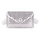 thumbnail image 3 of Bolsa bandolera de cuero con remache para mujer, bandolera en el pecho (blanco) Likrtyny Para Estrenar, 3 of 8