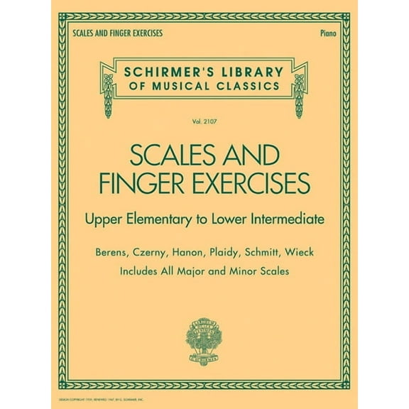 Scales and Finger Exercises: Schirmer Library of Classic Vol. 2107 Finger Exercise Book with Piano Scales Chords and Arp, (Paperback)