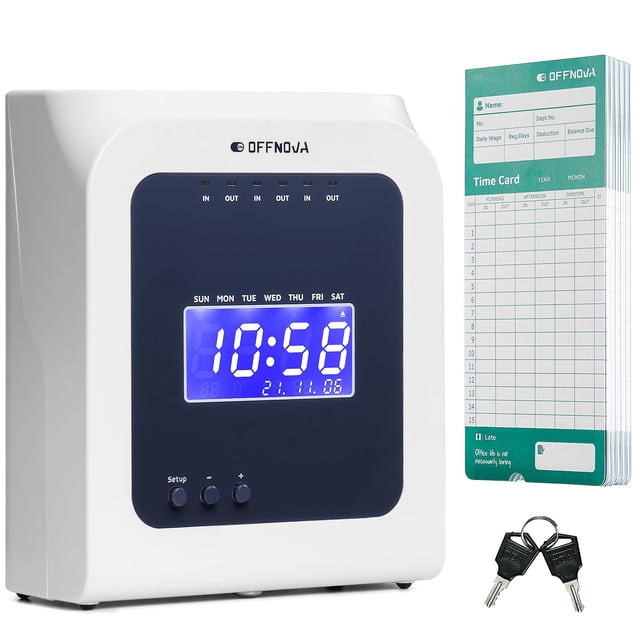 Impresora térmica Time Clock OFFNOVA sin tinta, 50 tarjetas