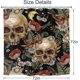 thumbnail image 5 of Cortina de ducha con calavera de azúcar, diseño floral de hongos, 72 x 72 l, juego de decoración de baño gótico de Halloween, esqueleto gótico, espeluznante, para hombre, tela de a, 5 of 5