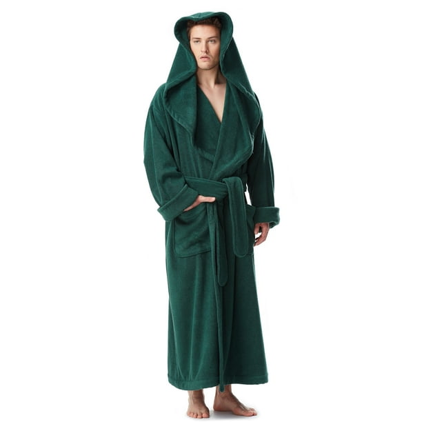 Men's Luxury Medieval Monk Robe Style Full Length Hooded Turkish Terry ...