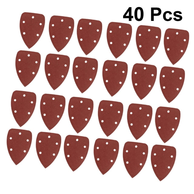 HEALEEP 1set Flocking Triangle Sandpaper Triangle Back Polishing Paper For Durable And Portable For Home Use 40pcs