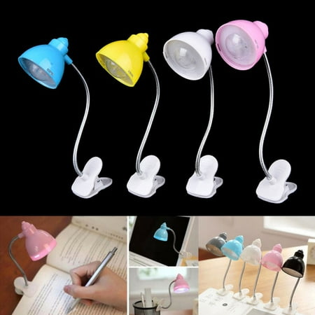 Eyb Projection Lamp - Redcolourful Adjustable Clip On Book Reading Light Eye Protection Mini LED Bedside Table Lamp