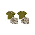 thumbnail image 2 of BemeyourBBs Toddler Baby Boy Duck Hunting Clothes Summer Outfit Camouflage Mallard Quarter Zip Short Sleeve Shirt Pockets Shorts 2 Piece Set, 2 of 9