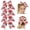 B--4pcs, variant on 4 Pcs 8in Volleyball Cheer Hair Bows Grosgrain Ribbon Elastic Hair Accessories For Girls And Teens