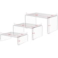 thumbnail image 2 of GHSDFBB Acrylic Display Risers, Clear Product Stand, Jewelry Display Riser,Shelf Showcase Fixtures For Collectibles Display (3 Sizes S (2Sets)), 2 of 7