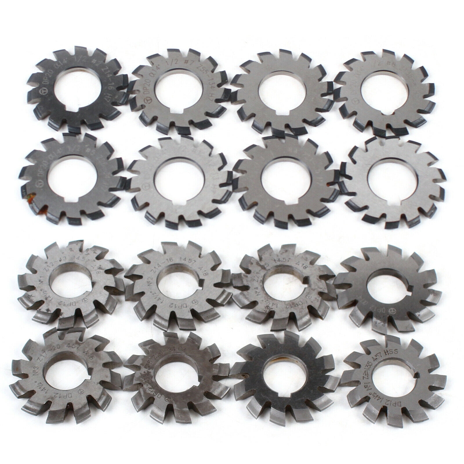 CNCEST DP12 8 Pcs/Set HSS Involute Gear Cutters Outside Dia 55mm New