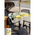 thumbnail image 5 of Outdoor Tablecloth with Umbrella Hole for Patio/Picnic/Party/Camping, Yellow Lemons Waterproof Table Cloth Square Cover Washable, Summer Botanical Fruit Buffalo Lattice (60"x 60"), 5 of 9