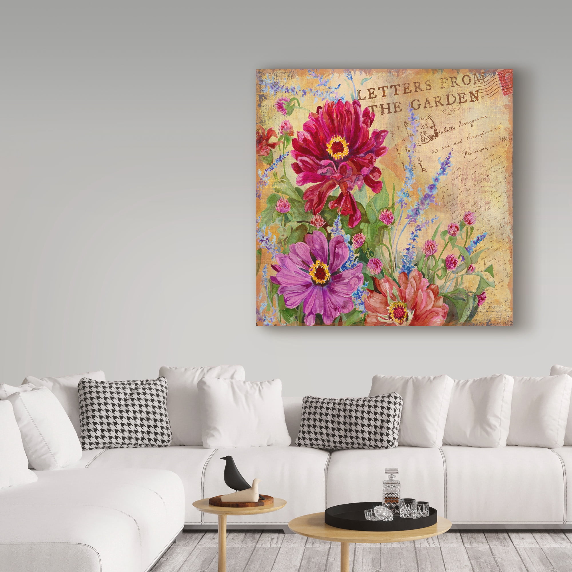 Trademark Fine Art 'Letters From The Garden Red' Canvas Art by Joanne Porter
