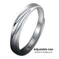 thumbnail image 4 of LYMAYTER Silver Ring Silver Color Luxury Men's Ring - AdjUS-CYYLtable, Versatile, 4 of 7