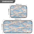thumbnail image 3 of 2-Piece Kitchen Rugs Set Non-Slip Mats Carpet Floor for Kitchen, Bathroom (19.7"x27.6" & 19.7"x47.2") Peach and Blue Rhombus, 3 of 7
