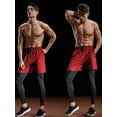 thumbnail image 2 of NELEUS Mens 7" Workout Running Shorts Athletic Shorts Lightweight with Pockets,Blue+Navy Blue+Red,US Size 2XL, 2 of 7
