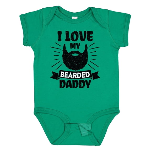 Inktastic I Love My Bearded Daddy for Fathers Day with Grunge Boys Baby Bodysuit