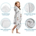 thumbnail image 7 of White Ballerina Unicorn Pattern Hooded Bath Towel，50"x30" for Ages 3 To 12 Kids, Quick Dry Lightweight Soft Microfiber Hood Beach Towel Cover Up for Kids, 7 of 7