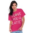 thumbnail image 3 of Coffee Lovers Cute Funny Valentines Women's Graphic T Shirt Tees Brisco Brands S, 3 of 6