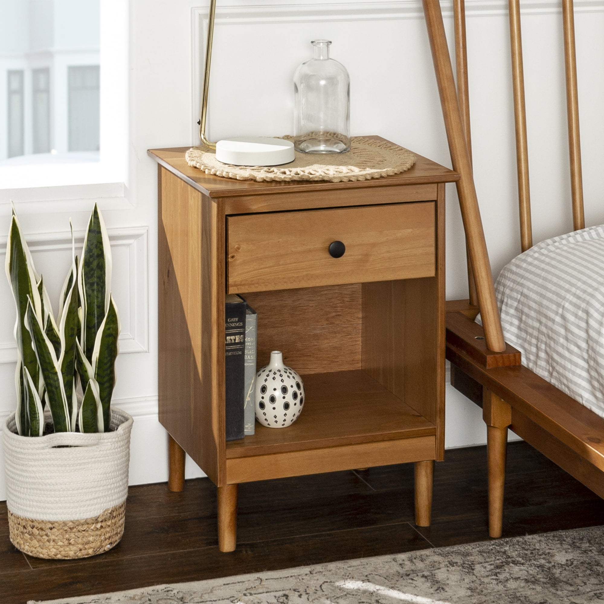 Bellamy Studios Wright MidCentury Nightstand, Caramel