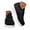 Black, variant on Womens Walking Shoes Breathable Mesh Casual Sneakers Lace Up Outdoor Slip on Running Shoes for College Ladies Size 6 Black