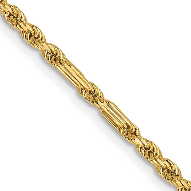 14k Yellow Gold 24 Inch 2.25mm Milano Rope Chain Necklace Pendant Charm