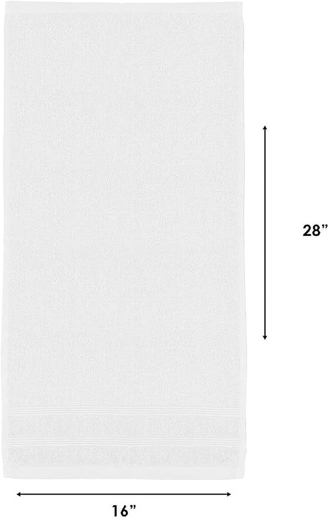 Kaufman - Premium Hand Towels Set for Bathroom, Spa, Gym, and Face Towel 100% Cotton Ring Spun, Ultra Soft Feel and Highly Absorbent Towels (White, 72-PK)