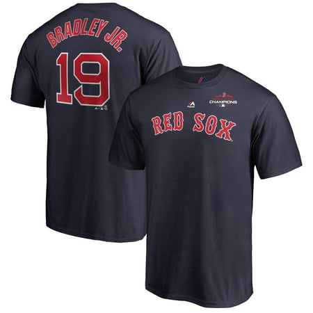 Jackie Bradley Jr. Boston Red Sox Majestic 2018 World Series Champions Name & Number T-Shirt -