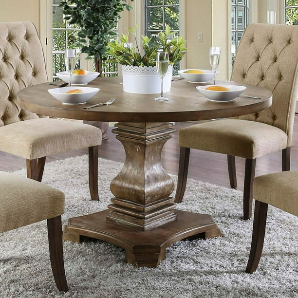 Furniture Of America Anton Round Dining Table Walmart Com Walmart Com
