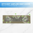 thumbnail image 4 of 4" x 14" Duct Opening Vent Cover, Toe Kick Vent Cover HVAC for Wall Floor, Brown-Outer Size: 5.4" x 15.4", 4 of 7
