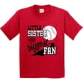 thumbnail image 3 of Inktastic Little Sister and Biggest Baseball Fan Youth T-Shirt, 3 of 5