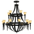 thumbnail image 7 of Meyda Tiffany 135086 Pontoise 15 Light 60" Wide Chandelier - Black, 7 of 7