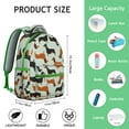 thumbnail image 3 of Vintage Dog Illustration Backpack with Geometric Patterns, Perfect for Dog Lovers, Comfortable Straps, and Ample Storage, 3 of 4