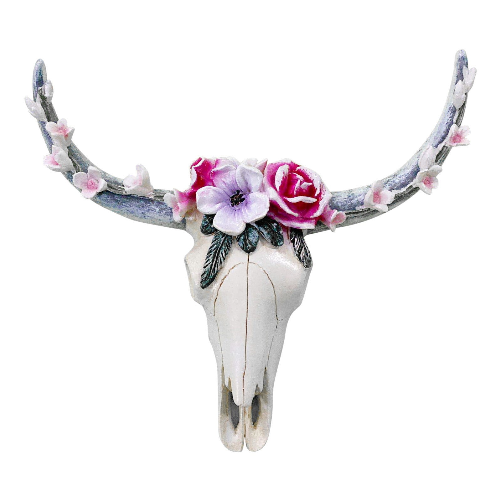 Resin skull pastel floral