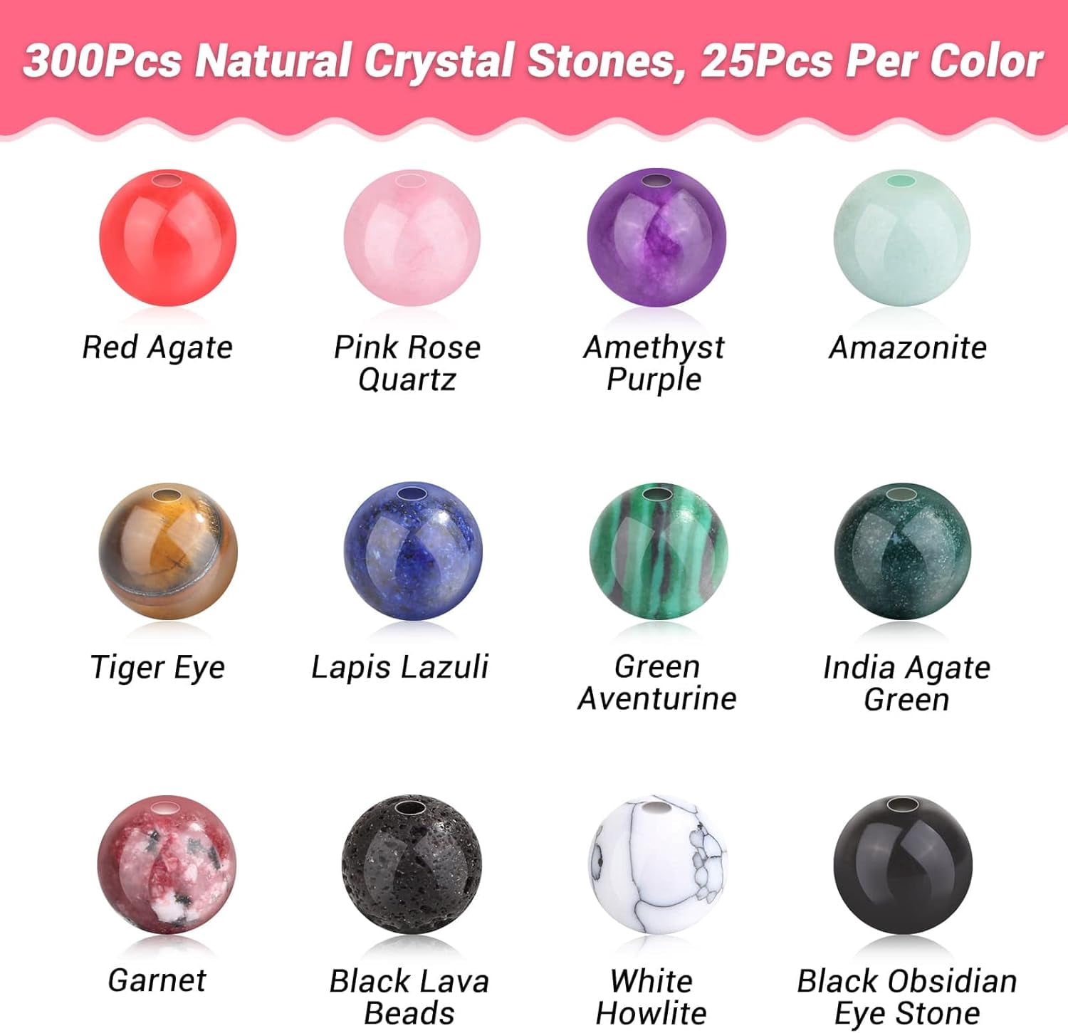 Stone Jewelry Making Kit, Crystal Bracelet Making Kit for Adults, Natural Beads for Jewelry Making