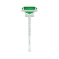 thumbnail image 3 of Angara Natural 1.25 Ct. Emerald with Diamond Classic Ring in 14K White Gold for Women (Ring Size: 12), 3 of 10
